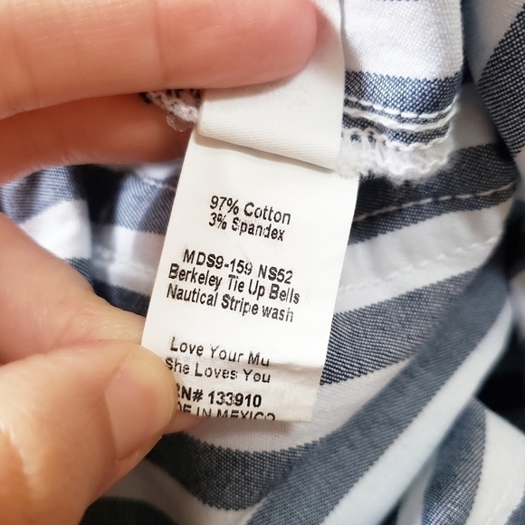 SMYM Show Me Your Mumu Berkeley Tie Up Bells Nautical Stripe - Picture 6 of 7